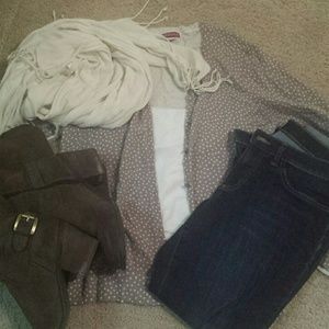 Large Merona Polka Dot Cardigan