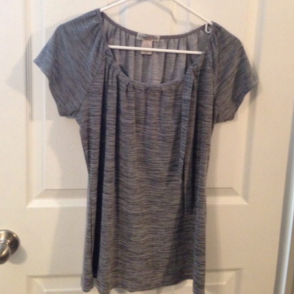 Heather Grey Tie Front Top