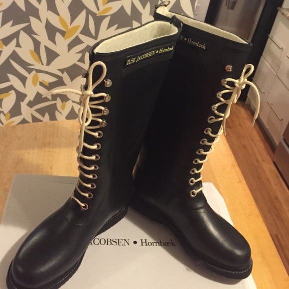 Ilse Jacobson-Hornbaek Tall Rubber Boots Size 40
