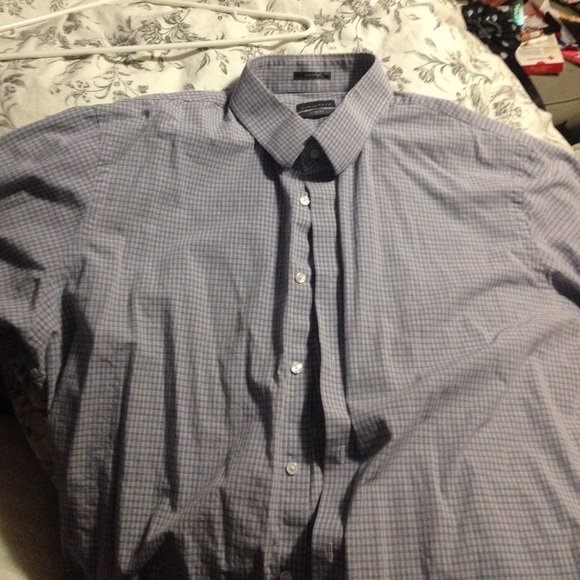 Men's Calibrate plaid dress shirt, size 17.5