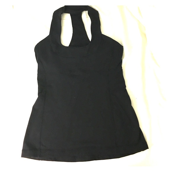Lulu lemon black scoop workout top - size 2
