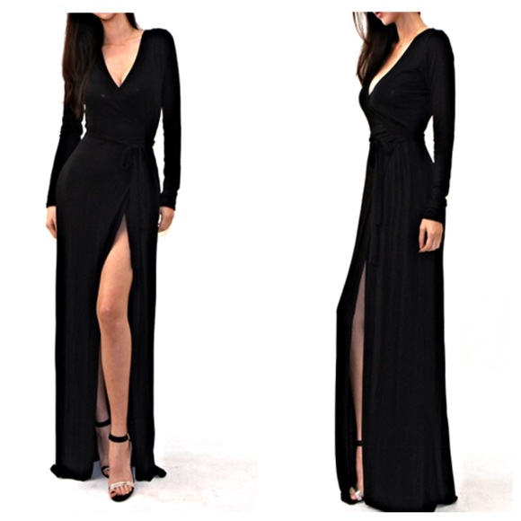 Very Sexy Wrap Long Sleeved Maxi