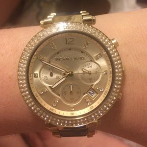 Michael Kors gold and blue marble watch⏱⏱