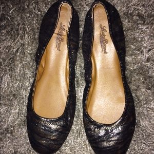 Metallic Leather Flats