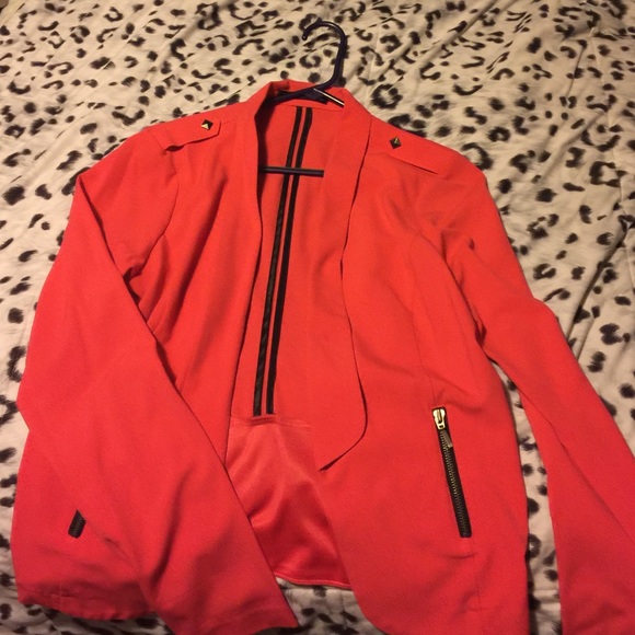Coral colored blazer