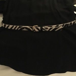 Jcrew black and white calf hair belt.