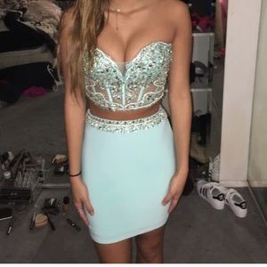 Faviana strappless dress