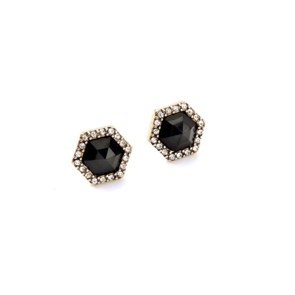 🆕 Simulated Onyx Crystal Earrings - Picture 2 of 4