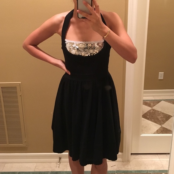 Marc Jacobs Halter Sequin Sweater Dress