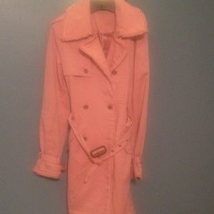 Express pink trench coat