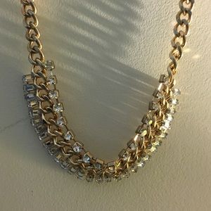 Gold and Silver Bauble Bar Necklace