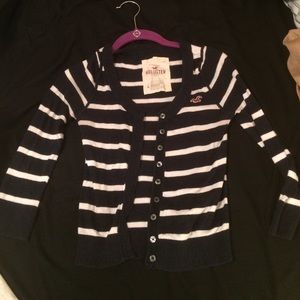 Navy Hollister Cropped Sweater