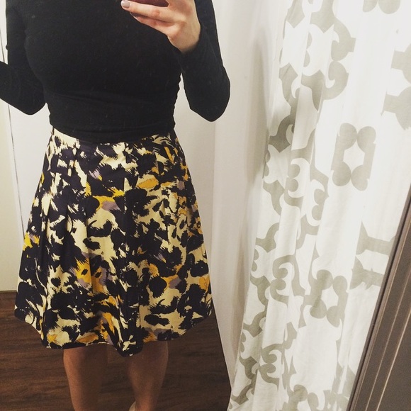 The Limited Dresses & Skirts - The Limited colorful printed flared skirt office