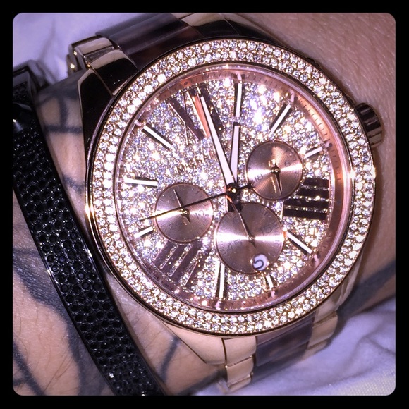 Michael Kors Wren tortoise and Gold(rose) watch.