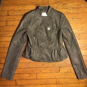 Peplum Leather Jacket 💕