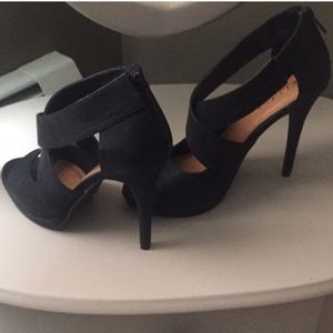 Black strappy heels!