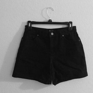 Black High Waisted Jean Shorts