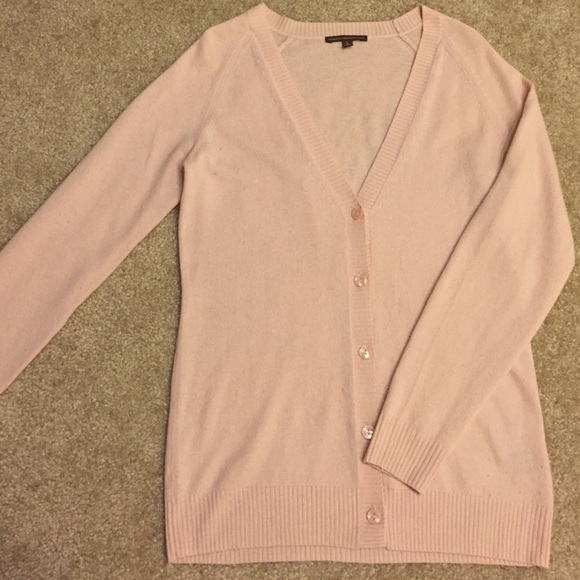 Pink merino cashmere cardigan