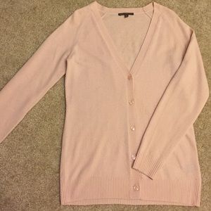 Pink merino cashmere cardigan