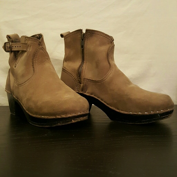 Custom No. 6 5" clog boots grey suede 37 / 38