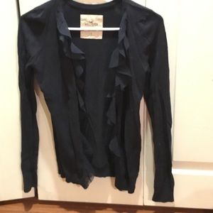 Navy Long sleeve flouncy sweater