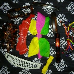 90s vintage bows and clips