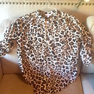 NWT charter club leopard shirt petite small