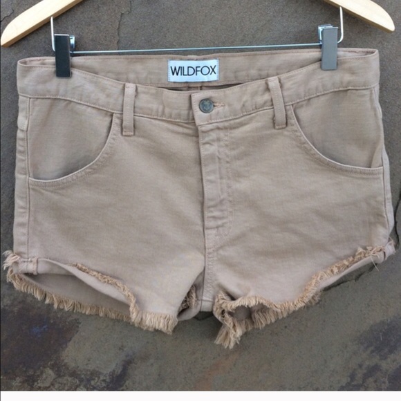 Wildfox tan cut-off shorts