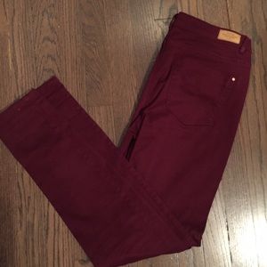 Zara maroon skinny leg jeans!