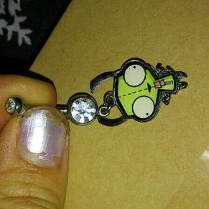 Invader Zim Gir belly button ring