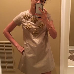 Karta Gold Lame Beaded Dress