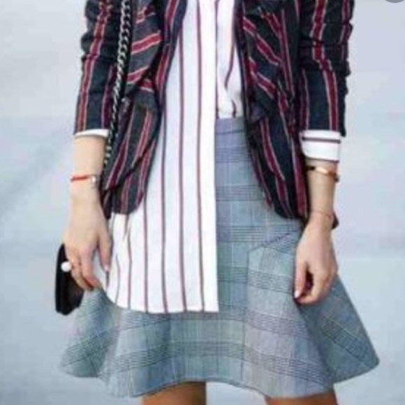 J. Crew Plaid Flute Skirt Sz 00