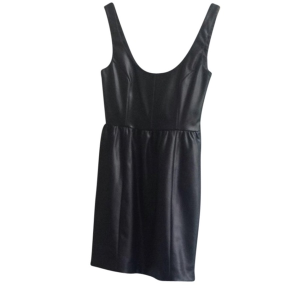 Bar III black leather dress