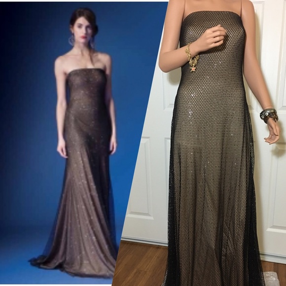 Elegant Tadashi Shoji evening /prom long gown