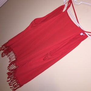 Red tank silk material