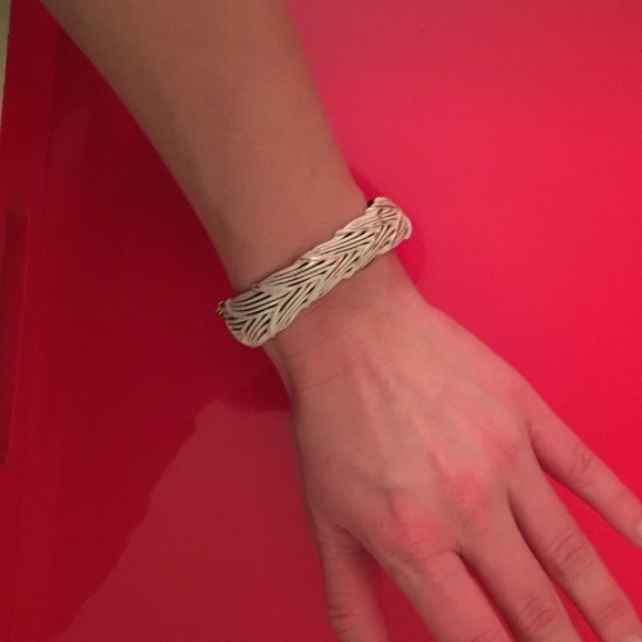 J. Crew white and gold bangle