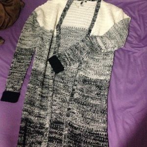 Knee length open front Charlotte Russe sweater