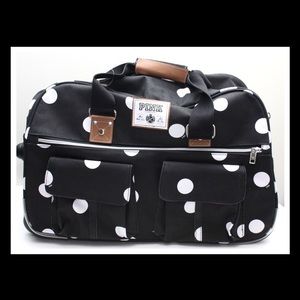 Victoria's Secret Pink Polka Dot Rolling Bag