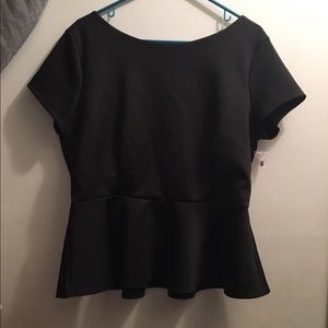 Black Peplum Top