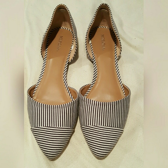 Striped Merona flats