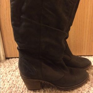 Black Leather Aldo Boots