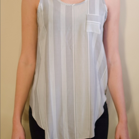 White and grey tank top