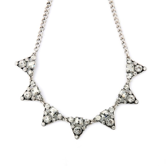 🆕 Crystal Triangle Choker Necklace - Picture 3 of 4