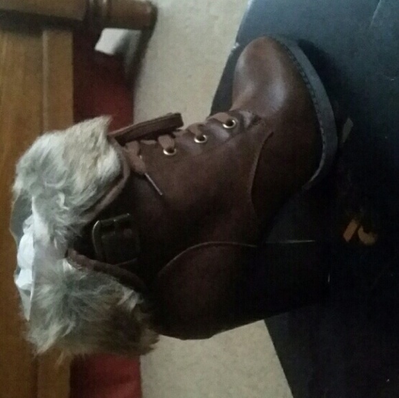 Brown heeled boots