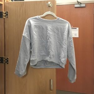 American Apparel crop heather grey sweatshirt