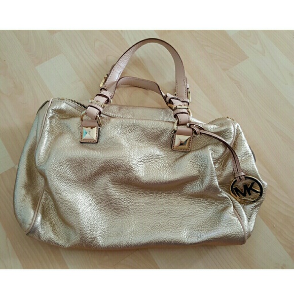 Michael Michael kors antique gold handbag