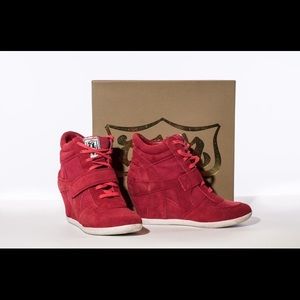 Ash Lace Up Wedge Sneakers