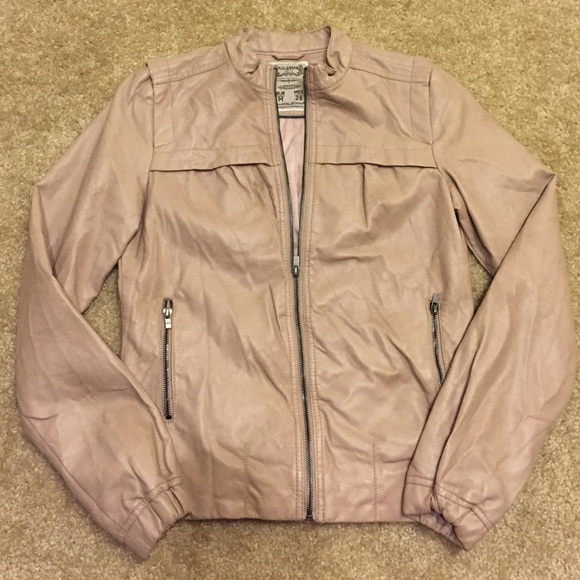 Faux leather biker jacket