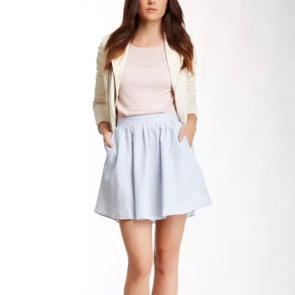Joie Kaylea Linen Skirt Blue