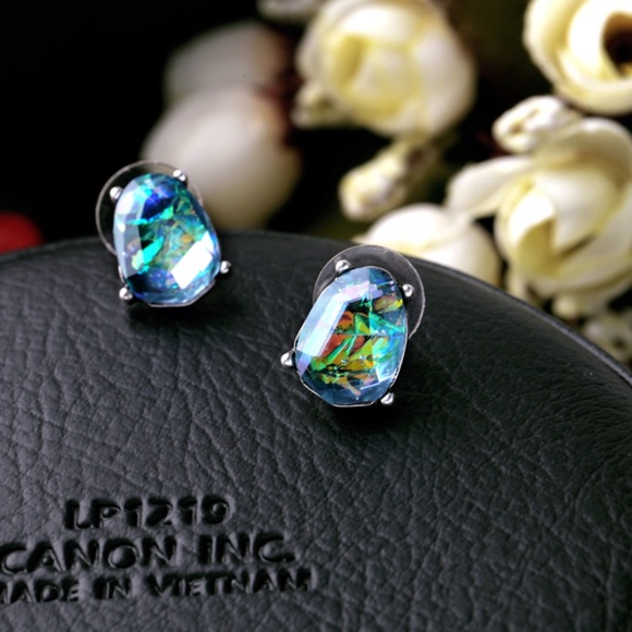🆕 Iridescent Stud Earrings - Picture 2 of 4